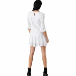 Tyra 3/4 Flare Short Dress Wvn White