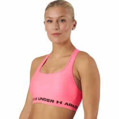 Ua Crossback Mid Bra Cerise