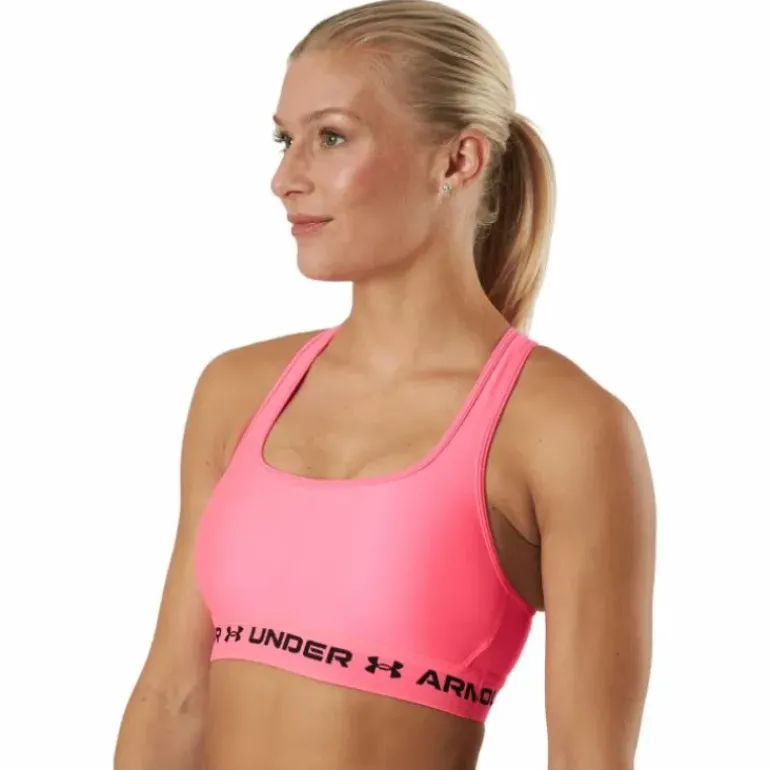 Ua Crossback Mid Bra Cerise