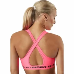 Ua Crossback Mid Bra Cerise