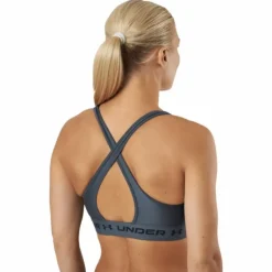 Ua Crossback Mid Bra Pitch Gray