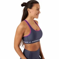 Ua Crossback Mid Bra Tempered Steel