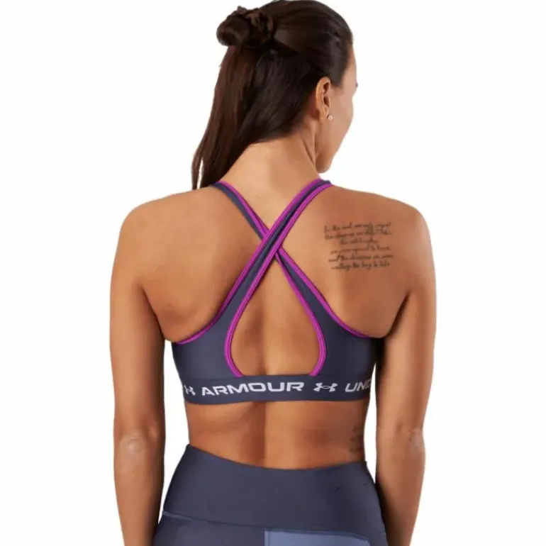 Ua Crossback Mid Bra Tempered Steel