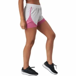 Ua Fly By Elite 2-in-1 Short Ghost Gray