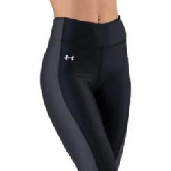 UA HG Armour Perforation Inset Leggings Black