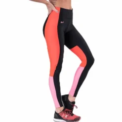UA HG Armour Perforation Inset Leggings Black