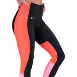 UA HG Armour Perforation Inset Leggings Black