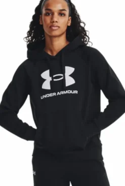 Ua Rival Fleece Big Logo Hdy Black