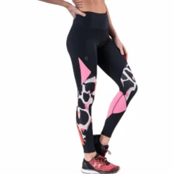 UA Rush Print Color Block Leggings Black