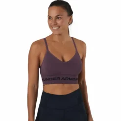 Ua Seamless Low Long Bra Ash Plum