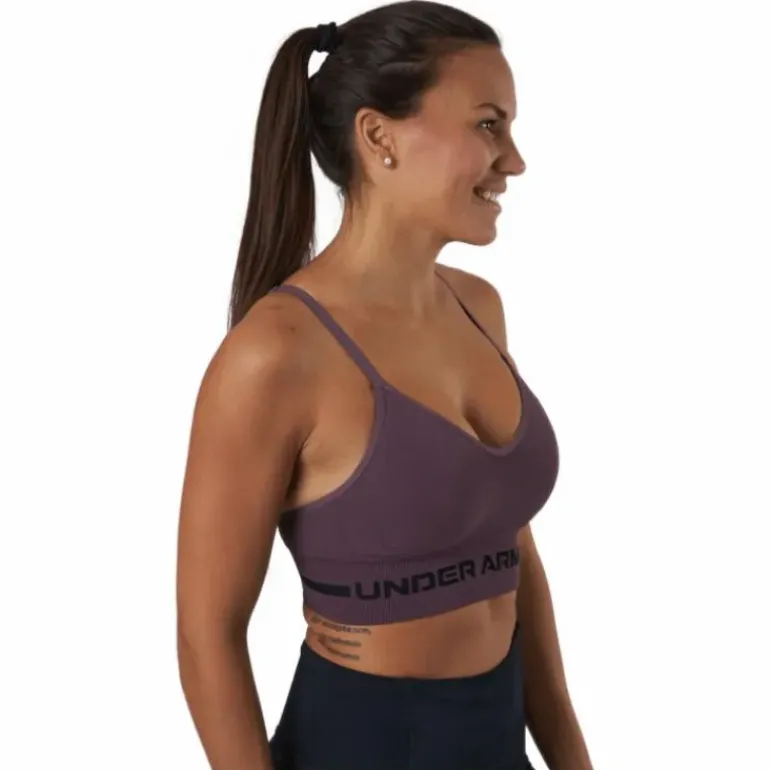 Ua Seamless Low Long Bra Ash Plum