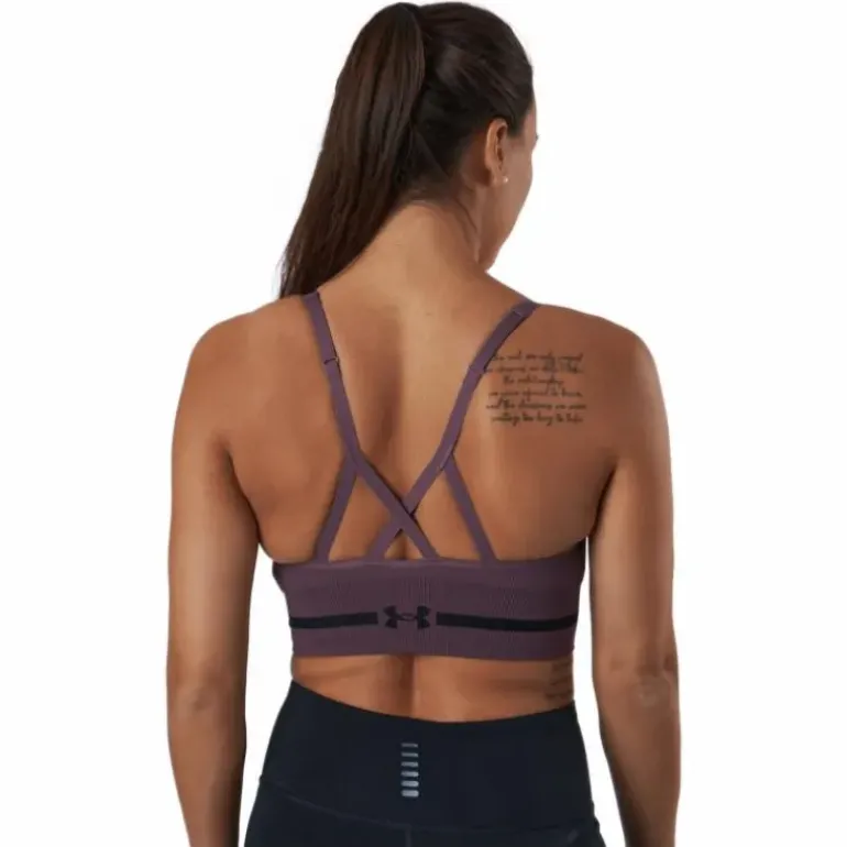 Ua Seamless Low Long Bra Ash Plum