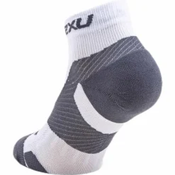 Vectr LightCush 1/4 Crew Sock White/Grey