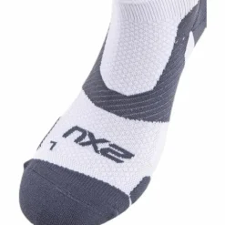 Vectr LightCush 1/4 Crew Sock White/Grey