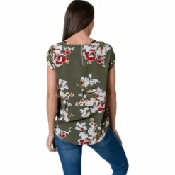 Vic Ss Aop Top Wvn Black