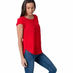 Vic S/S Solid Top Red