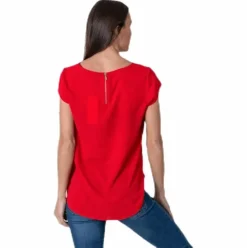 Vic S/S Solid Top Red