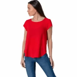Vic S/S Solid Top Red