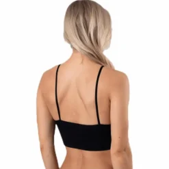 Vicky Rib Seamless V-Neck Top Black