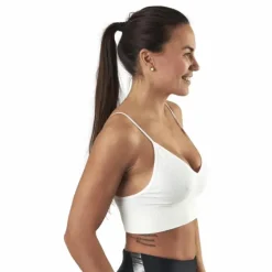 Vicky Rib Seamless V-Neck Top White