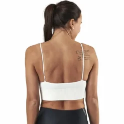 Vicky Rib Seamless V-Neck Top White