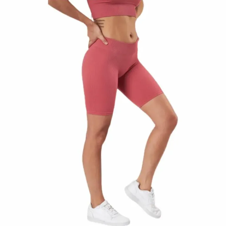 Vicky Rib Seamless Shorts Red