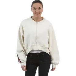 Violet Zip Sweat White