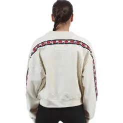 Violet Zip Sweat White