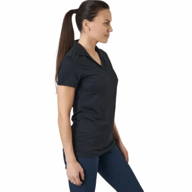 W Cloudspun Coast Polo Puma Black Heather
