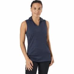 W Cloudspun Coast Sl Polo Navy Blazer Heather