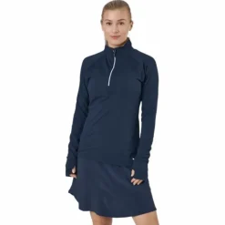 W Gamer 1/4 Zip Navy Blazer