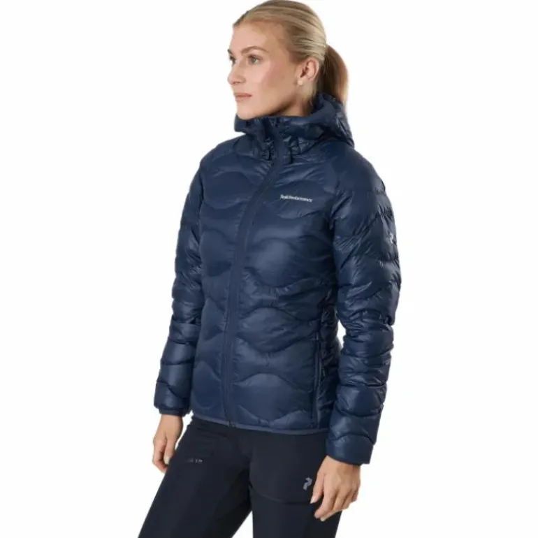 W Helium Down Hood Jacket Blue Shadow