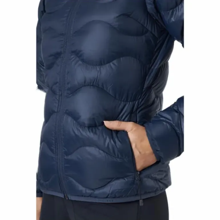 W Helium Down Hood Jacket Blue Shadow
