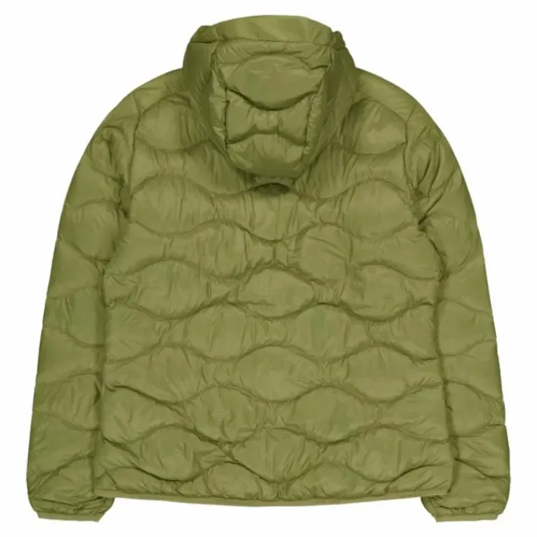 W Helium Down Hood Jacket Snap Green