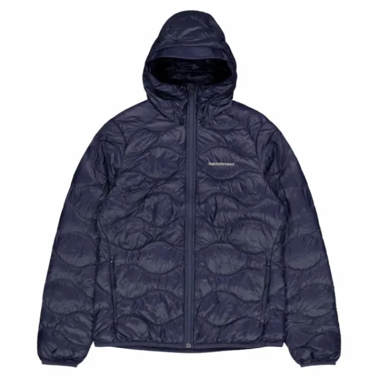 W Helium Down Hood Jacket Blue Shadow