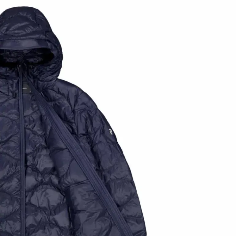 W Helium Down Hood Jacket Blue Shadow