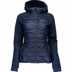 W Helium Down Hybrid Hood Blue Shadow