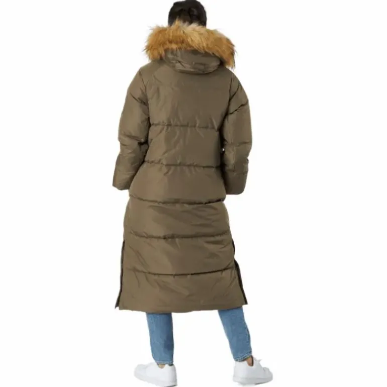 W. Loose Fur Hood Coat Mole