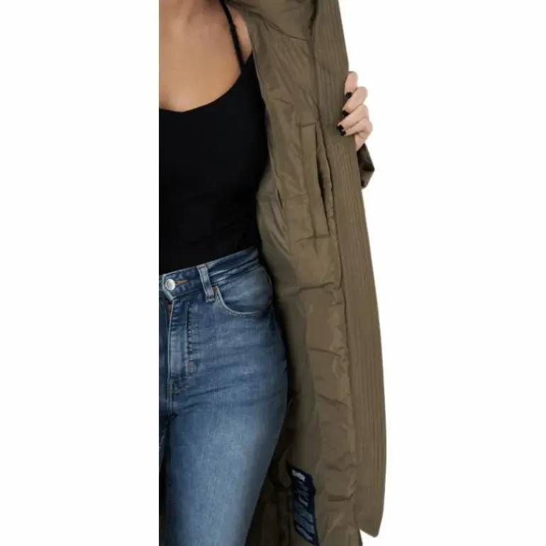 W. Loose Fur Hood Coat Mole