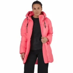 W. Mid Length Shiny Jacket Happy Pink