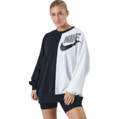 W Nsw Ft Flc Oos Crew Dnc Black/white