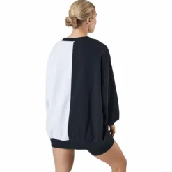 W Nsw Ft Flc Oos Crew Dnc Black/white