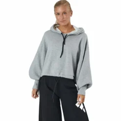 W Pr Hoodie Rlx Fleece Medium Grey Heather