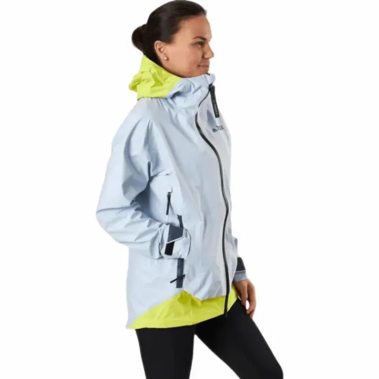 W Terrex Myshelter Gore-Tex Active Jacket Halo Blue / Acid Yellow