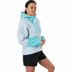 W Terrex Sherpa Fullzip Fleece Acid Mint / Halo Blue