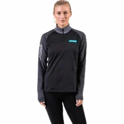 Warm Zip Shirt Black/Grey
