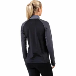 Warm Zip Shirt Black/Grey
