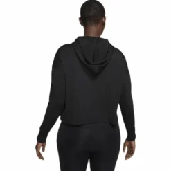 Yoga Jersey Crop Hoodie Black