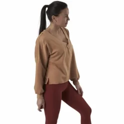 Yoga Off-Mat Fleece V-Neck Pink/White